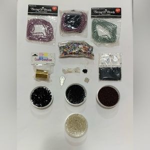 Wire, Beads, & Container Arts & Craft lot (10) Totals Sets